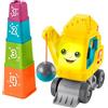 Fisher-Price - Gru Impila e Costruisci, set educativo di costruzioni con palla, blocchi, luci e musica per un divertimento sensoriale, giocattolo per bambini, 9+ mesi,Versione Inglese+Italiano+Portoghese+Spagnolo HWY65