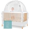Pro Baby Safety Tenda per lettino pop-up:Copertura per reti da letto a baldacchino per neonati premium-Vedere attraverso la rete della zanzariera della scuola materna-Tenda per culla infantile unisex