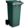 MOBIL PLASTIC Bidone verde differenziata 240 litri con ruote e coperchio (senza pedale)