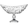 RCR CRISTALLERIA ITALIANA Laurus centrotavola ovale vetro con piede cm 34x21,6x22,3h