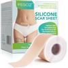 XINSZLIN Cerotti Silicone Cicatrici (4cm x 300cm)- Fogli di Silicone per Cicatrici, Rimuove e Schiarisce Cicatrici, Adatto a Pelli Sensibili, Tagliabile e Riutilizzabile