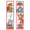 VERVACO Kit Punto Croce Segnalibri Contato SET DI 2 GATTINI GIOCOSI Segnalibri Punto Croce Da Ricamare 6 x 20 cm Set Fai Da Te Creativo Adulti Ricamo Accessori Per Lavoretti Creativi