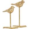 Deco 79 Scultura, Ferro, Oro, 2 Pezzi Piccole Dimensioni