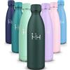 HoneyHolly Borraccia Termica, 18/8 Acciaio Inox Bottiglia Termica 1000ml - Senza BPA Borraccia Palestra, Isolato Sottovuoto, Borracce Termiche, Antigoccia, Bottiglia Acqua Termos per Scuola, Sport, Campeggio