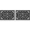 Relaxdays Zerbino in Gomma, Effetto Ghisa, 60x40 cm, Antiscivolo, Impermeabile, Tappetino Entrata, Indoor&Outdoor, Nero, 1 pz (Confezione da 2)