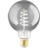 Eglo connect.z - Lampadina LED Smart Home E27, G95, ZigBee, app e controllo vocale Alexa, dimmerabile, colore luce: bianco caldo, 4 W, design vintage in vetro fumé