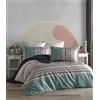 Nuit Des Rêves Cozy & Stylish Bedding - Set di copertine singole, 135 x 200 cm, colore: verde/bianco e marrone/beige | lavabile in lavatrice, con bottoni e chiusura a bottone