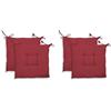 GEMITEX Cuscino Sedia Trapuntato Creta, Set da 2 Pezzi, Decoro 1550 Rosso, 39 x 39 x 5 cm, Multicolore (Confezione da 2)