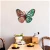 Wallity Hanah Home Accessori decorativi da parete in metallo, realizzati a mano, 29 x 22 cm, 100% metallo (1,5 mm), design unico dipinto a mano, perfetto per la decorazione della casa e il tocco personale