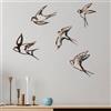 Wallity Hanah Home Set di accessori decorativi da parete in metallo dipinti a mano (4 pezzi), 100% metallo, spessore 1,5 mm, colori e texture unici, perfetto per decorazioni per la casa e l'arte display