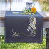 VERVACO Kit Centrotavola Ricamo Prestampato MARGHERITE Set Ricamo Biancheria Da Tavola 40 x 100 cm Set Fai Da Te Creativo Size Kit Hobby Creativi Adulti Casa Decor Embroidery Embroidery Runner