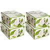 Lavatelli Set 2 pezzi, Scatole armadio in cartone, organizer per vestiti e biancheria, per cambio stagione, Camelie 49x40xh24 cm (Confezione da 2)