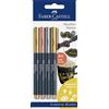 FABER-CASTELL 160791 - Set di pennarelli Metallics, 4 pennarelli, larghezza linea 1,5 mm, adatti a molte superfici, con effetto metallico