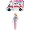 Barbie Bundle, Ambulanza Trasformabile e Playset Clinica (HKT79) + Barbie Nurse