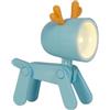 Dudùu Puppy Deer - Lampada LED Tascabile a Forma di Renna, Luce Notturna e da Lettura, Senza Fili, Regalo e Bomboniera, Decorazione Cameretta, Scrivania e Feste a Tema (Celeste)