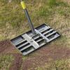 FLY HAWK Rastrello livellatore per prato, strumento livellatore, livellare facilmente il terreno o lo sporco del terreno, piastra di messa a terra da 45,7 x 25,4 cm, rastrelli per prati resistenti,