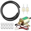 CarBole 12V Pompa del carburante elettrica 4-7PSI, HEP-02A | Pompa di Benzina Universale per Benzina e Diesel con 2m Tubo del Carburante, Filtri a Benzina e 10×Morsetti di Serraggio