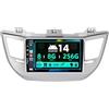 BXLIYER SXAUTO ¦ 8G+256G, 8-Core ¦ Android 14 IPS Autoradio Per Hyundai Tucson (2014-2018) - Senza fili Carplay & Android Auto - LED Camera + MIC - DAB Fast-boot Volante 360-Camera AHD WIFI - 2 Din 9 Pollici