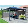 Gazebo in metallo moderno Palermo 4,3 x 4,3 m Palram - Canopia Heat Block anthracite
