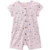 People Wear Organic Pagliaccetto baby in cotone bio con taschine- col. rosa fantasia