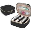Yarwo Porta da Viaggio Smalti Organizer da viaggio per 36 bottiglie, Nero | Divisorio Imbottito Regolabile, Tasche Trasparenti, Protezione Antiurto, Ideale per Manicure e Viaggi per Smalti Fino a 15ml