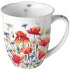 Ambiente Tazza in porcellana, ca. 400 ml, Bone China Mug per tè o caffè, poppies e cornflowers