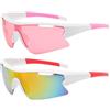 JSTHHTT 2 PCS Occhiali da Sole Sportivi da Ciclismo,Occhiali da bicicletta antivento,occhiali da ciclismo per uomini donne,protezione UV400, per ciclismo,motociclismo,corsa,sci,alpinismo,pesca ecc