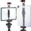 ARNARKOK Supporto per tablet in metallo, 20,1-32,8 cm (7,9-12,9 pollici), supporto per iPad con scarpa fredda girevole, 2 supporti Acra Swiss QR, supporto per tablet, iPad per registrazione video
