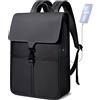 HEROIC KNIGHT Zaino Uomo Donna, Zaino Porta PC Zainetto Uomo Donna Resistente all'Acqua Zaino Casual Elegante Zaino Università per Computer Scuola Viaggio Lavoro Shopping-Nero
