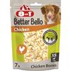 8in1 Better Bello Chicken Bones XS - Ossi da masticare facilmente digeribili per cani con pollo, da masticare per cani con stomaco sensibile, sacchetto da 84 g (7 pezzi)