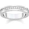 THOMAS SABO Anello da donna con pietre bianche Pavé in argento Sterling 925, TR2254-051-14, 60, metallo prezioso