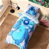 Disney Stitch Set Copripiumino e Federa, Accessori Camera da Letto, Singola o Doppia (Blu Stitch Singolo)
