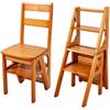 Zhirong Sedia con Scaletta Pieghevole 2 in 1 Sedia con Scaletta Pieghevole in Legno Sedia con Scaletta Pieghevole Multifunzionale A 4 Gradini Espositore per Scalette (Color : A, S : 90 * 35 * 45CM)
