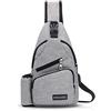 FANDARE Uomo Monospalla Donna Zaino Monospalla Borsa a Tracolla Borsa Sportiva Sling Bag, Crossbody Bag per Viaggio, sport, campeggio,Ciclismo,Alpinismo Impermeabile Poliestere Grigio Chiaro