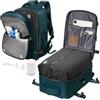 livbote Zaino Sottovuoto Viaggio con pompa sottovuoto, Zaino da Viaggio Aereo Bagaglio a Mano Ryanair 40x20x25 Zaini Airbag Borsa da Cabina per Donna Uomo - Blu Pavone