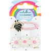 invisibobble SNAP CLIP Kids Happy Spring Bee (2 pezzi) - Fermaglio per capelli per bambini con ape e fiori, per ragazze e ragazzi - Fermaglio per capelli sottili - Elegante, giocoso e sicuro