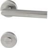 GRUNDMANN 116171 WG GRT. L-Forma/Rosetta Rotonda/WC, Inossidabile, Acciaio Inox