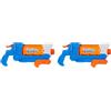 Nerf Super Soaker Flip Fill, Soaker con 4 Stili di Spruzzo, Giocattoli per Pasqua, Riempimento Rapido, Serbatoio da 887 mm, Giochi d'Acqua, Blu e Arancio (Confezione da 2)