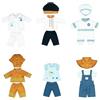 Miniland - Vestiti per Bambola da 38 cm, Set 6 Costumi dei Mestieri (Scienziato + Cuoco + Astronauta + Artista + Contadino + Pompiere), Accessorio per il Gioco di Ruolo