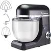 BEPER P102SBA550 Impastatrice Planetaria professionale 7 litri, Potenza 1500W, 6 Velocità e Funzione Pulse - Frusta, Paraschizzi e Doppio Gancio Inclusi