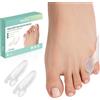 Welnove Separatore dita piede - Welnove Cuscinetti per dita del sarto - 8 pezzi protettore per mignolo con distanziatore dita piedi, uomo e donna, gel sollievo dolore - Beige (Shield-Spacer)