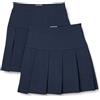Amazon Essentials Gonna Pantalone Plissettata da Uniforme Bambine e Ragazze, Pacco da 2, Blu Marino, 6-7 Anni