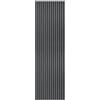 Esseci Pannelli Decorativi Murali Acustici Fonoassorbenti in Legno, Pannelli Decorativi con Listelli in Legno per Isolamento Acustico e Riduzione del Rumore (Nero, 275cm)