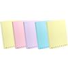 Pigna,Confezione 5 Quaderni Maxi A5 Spirale MONOCROMO Pastel,16X20,3 cm,4 Fori e Microperforazioni, 140 pagine, Carta 80 g/m², Copertina PPL,interno 5M,quadretto 5mm