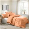 Nuit Des Rêves Premium Ranforce, set di copertine singole, 100% cotone, arancione pallido, 135 x 200 cm e federa 80 x 80 cm, morbida, traspirante, perfetta per Cozy Bedrooms