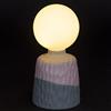 Villa d'Este Home Tivoli 1996 Lampada Globo LED a Batteria in Gres, Base Bianca e Verde, H. 18 cm