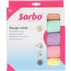 Sorbo Set di 5 panni in microfibra a forma di unicorno, 40 x 40 cm, senza striature, non detergenti, utilizzabili a secco e bagnato, per cucina, mobili, pavimenti e tessuti, lavabili
