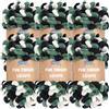 BambooMN JubileeYarn Fun Finger Loops - Filato in poliestere Jumbo Weight Loop - 100 g/matassa - Bianco Nero Verde - 6 matasse