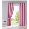 Gardinenbox Palermo 10000265-2 - Set di 2 tende opache, traslucide, con occhielli e fermatenda, 175 x 140 cm, colore: Rosa