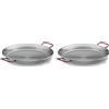 LACOR 63637 Steel PRO 63637-Padella per Paella in Acciaio, 36 cm, ghisa, Nero (Confezione da 2)